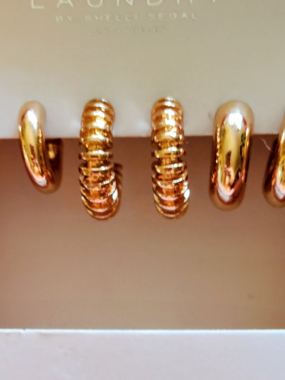 Laundry By Shelli Segal Gold Hoop Earring Trio